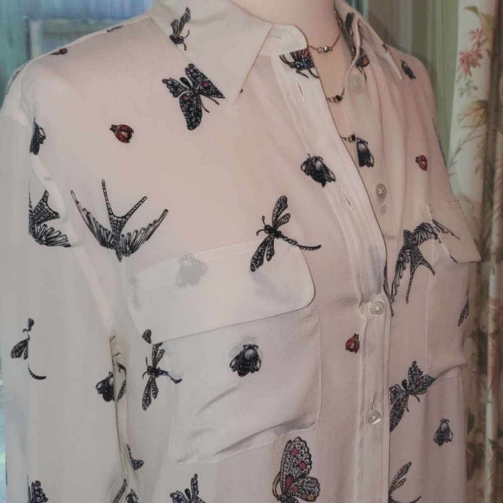 NEW Equipment Femme 100% Silk Button-up - Picture 2 of 12